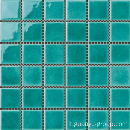 Mosaico classico piscina color verde 6mm